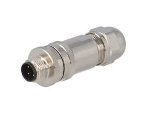 Wtyk M12 4-pin męskie kod A-DeviceNet CANopen na przewód T4111012041-000