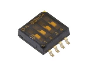 Przełącznik DIP-SWITCH Ilość sekcji: 4 OFF-ON 0,1A 50VDC SMT 1571983-4