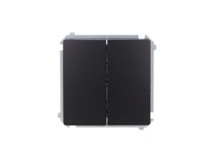 Simon Basic Łącznik schodowy podwójny (moduł) 10AX, 250V, zaciski śrubowe czarny BMW6/2.01/49