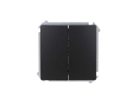 Simon Basic Łącznik schodowy podwójny (moduł) 10AX, 250V, zaciski śrubowe czarny BMW6/2.01/49