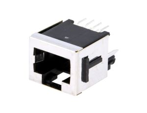 Gniazdo RJ45 8-PIN z blokadą panel stop Układ 8p8c THT 100616-1