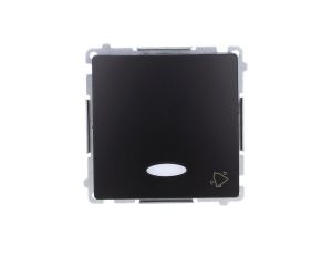 Simon Basic Przycisk dzwonek z podświetleniem LED (moduł) 10AX, 250V, szybkozłącza, czarny BMD1L.01/49