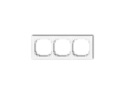 DECO Ramka uniwersalna potrójna z tworzywa DECO Soft, biały mat 25DRSO-3