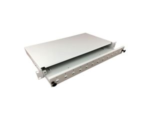Przełącznica światłowodowa 12xSC simplex / 12xLC duplex 19 1U z płytą czołową FOP-1U-12SCS-S