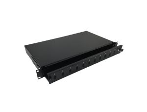 Przełącznica światłowodowa 12xSC simplex / 12xLC duplex 19 1U z płytą czołową, wysuwalna FOP-1U-12SCS-C