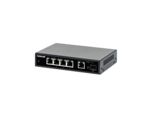 Switch Gigabit 4x RJ45 PoE+, 1x RJ45 Uplink, 1x slot SFP