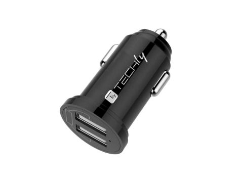 Samochodowa Mini Ładowarka 2x USB 5V 4.8A/24W Techly