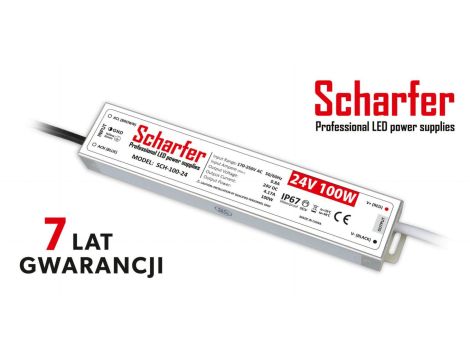 Zasilacz led hermetyczny 24V 100W Scharfer 7Y