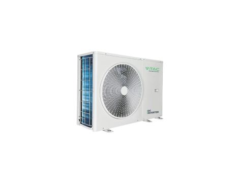 Pompa ciepła monoblok 6kW 1-faz V-TAC ATW +grzałka 3kW VT-M6KW-P1H3-W R32