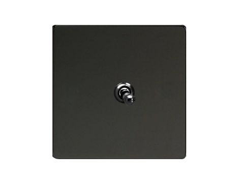 Varilight Metal Włącznik uchylny pojedyn kolor czarny mat + czarne irydium