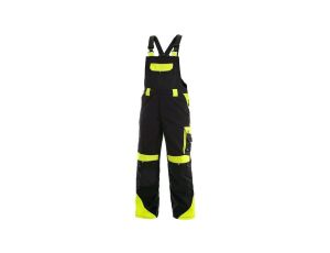 SPODNIE CXS OGRODNICZKI SIRIUS BRIGHTON CZARNO-ŻÓŁTE ROZM.56
