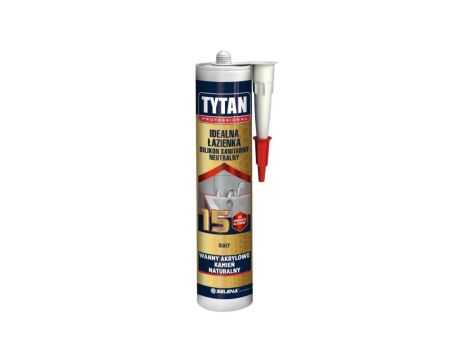 SILIKON TYTAN SANITARNY IDEALNA ŁAZIENKA 280ML BIAŁY