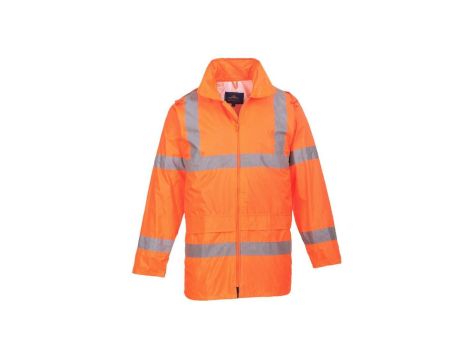 KURTKA OSTRZEGAWCZA PRZECIWD. POMARAŃCZOWA HI-VIS RAIN XXL