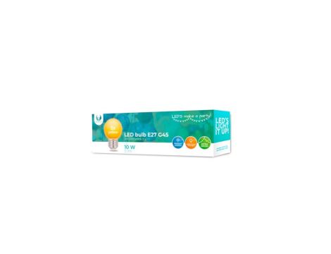 Żarówka LED E27 G45 2W 230V żółta 5 sztuk Forever Light