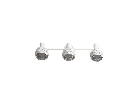 Reflektorki białe ozdobne na listwie sufitowej do salonu REUS LP-8069/3WS WH Light Prestige