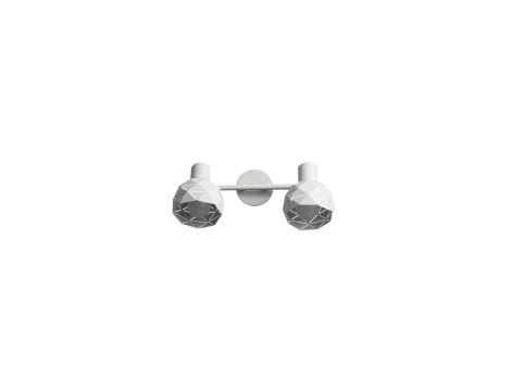 Biała lampa ścienno-sufitowa 2-punktowa REUS z kloszami LP-8069/2WS WH Light Prestige