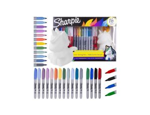 Zestaw markerów permanentnych Sharpie Unicorn 16 kolorów 16x Fine Point 1.0mm + Skarbonka