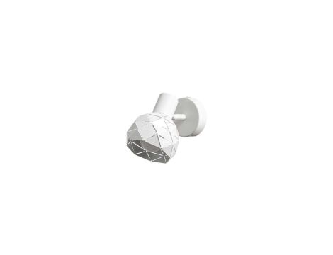 Kinkiet z dekoracyjnym kloszem o geometrycznym kształcie REUS biały E14 LP-8069/1WS WH Light Prestige