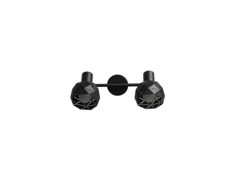 Lampa z dwoma czarnymi reflektorkami REUS ozdobne klosze LP-8069/2WS BK Light Prestige