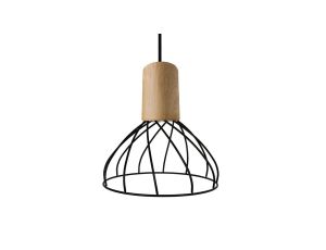 Lampa wisząca z drucianym eleganckim kloszem z serii MODERNO LP-1221/1P S BK Light Prestige