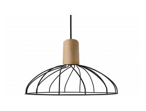Lampa wisząca MODERNO z klatkowym kloszem gwint GU10 LP-1221/1P B BK Light Prestige