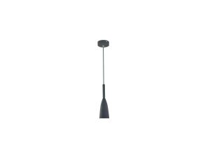 Loftowa lampa wisząca SOLIN szara z subtelnym metalowym kloszem na E27 LP-181/1P GR Light Prestige