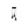 Lampa wisząca SOLIN z kaskadowymi zwisami na czarnej rozecie LP-181/3P BK/GD Light Prestige