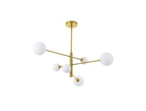 Lampa sufitowa regulowana DORADO złota szklane klosze do salonu sypialni LP-002/6P Light Prestige