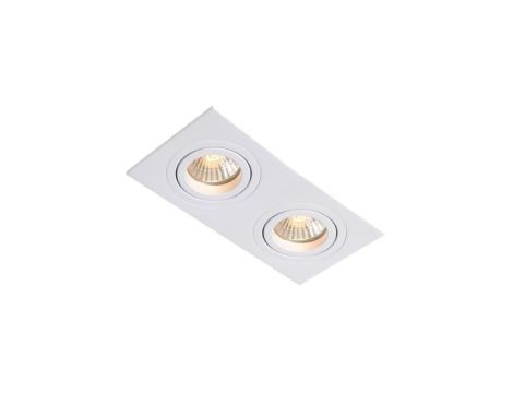 Podwójne podtynkowe oczko białe METIS do korytarza 2xGU10 LP-2780/2RS WH Light Prestige