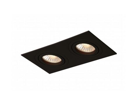 Oczko podtynkowe podwójne czarne 2xGU10 METIS do salonu LP-2780/2RS BK Light Prestige