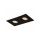 Oczko podtynkowe podwójne czarne 2xGU10 METIS do salonu LP-2780/2RS BK Light Prestige