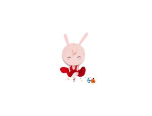 Lampka dziecięca BUNNY LED CLOCK 0,6W LED ML148 Milagro