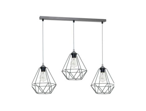 Lampa wisząca BASKET GRAY 3xE27 MLP7217 Milagro