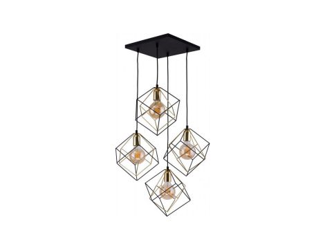 Lampa wisząca ALAMBRE 4 czarno-złoty 2778 TK Lighting