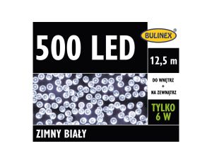 Lampki Bulinex 500led biały zimny 12,5m sznur