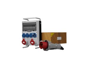 Rozdzielnica budowlana na stojaku z kablem TD-S/FI SKHU 2x32A 4x230V Schuko Doktorvolt 0182