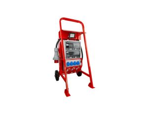 Rozdzielnica budowlana na stojaku z naświetlaczem eXT S/FI SET 32A 2x16A 4x230V schuko Doktorvolt 0027