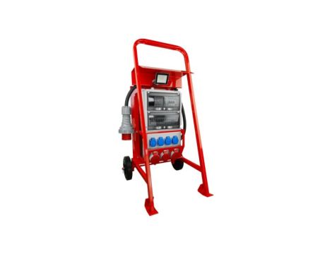 Rozdzielnica budowlana na stojaku z naświetlaczem eXT S/FI SET 32A 2x16A 4x230V schuko Doktorvolt 0027