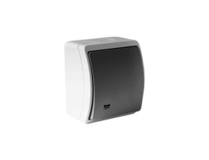 Włącznik wyłącznik światła łącznik pojedynczy IP44 popiel/grafit 156-08 DV 8264
