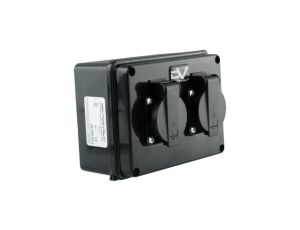 Puszka hermetyczna z gniazdami 230V wym/zew 160x120x95 IP54 Schuko 6.82105 M-L 9573