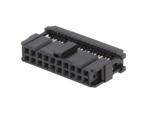 Wtyk IDC żeńskie 20-pin IDC na taśmę 1,27mm złocony czarny 1658621-4