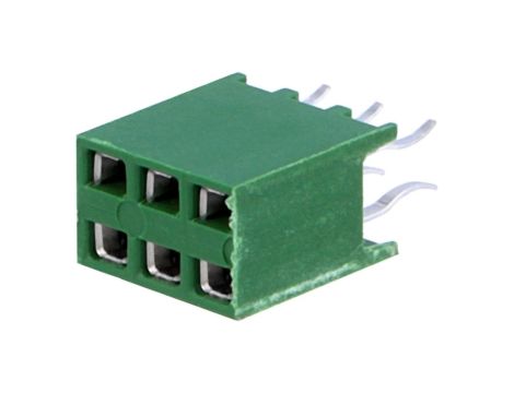 Złącze kołkowe HV-100 żeńskie 6-pin proste 2,54mm THT 2x3 215309-3