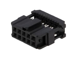 Wtyk IDC żeńskie 10-pin IDC na taśmę 1,27mm złocony czarny 1658621-1