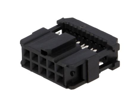 Wtyk IDC żeńskie 10-pin IDC na taśmę 1,27mm złocony czarny 1658621-1