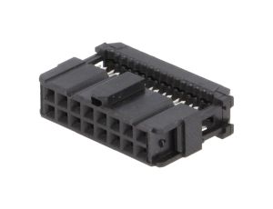 Wtyk IDC żeńskie 16-pin IDC na taśmę 1,27mm złocony czarny 1658621-3