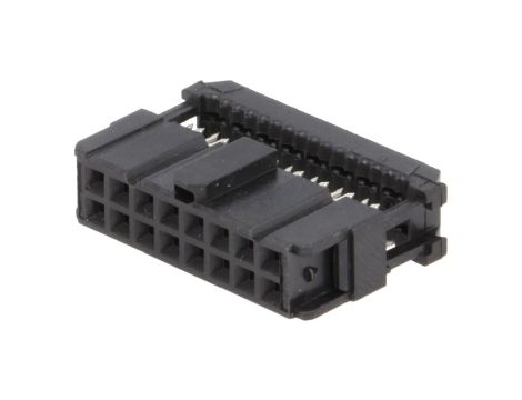 Wtyk IDC żeńskie 16-pin IDC na taśmę 1,27mm złocony czarny 1658621-3