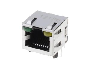 Gniazdo RJ45 8-pin Kat 5 ekranowane,z diodą LED Układ 8p8c 2-406549-4