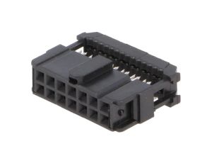 Wtyk IDC żeńskie 14-pin IDC na taśmę 1,27mm złocony czarny 1658621-2