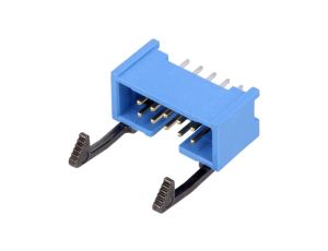 Gniazdo IDC męskie 10-pin proste THT pozłacane 2,54mm niebieskie 2-1761606-3