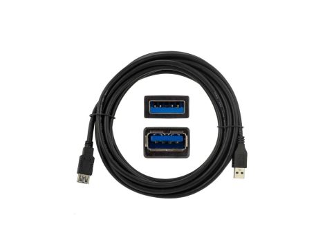 NEKU Kabel przedłużacz USB 3.0 A (wtyk / gniazdo) czarny 3m